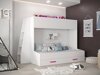 Stapelbed Hartford 357 (Wit + Glanzend wit + Roze)