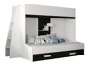Stapelbed Hartford 357 (Wit + Glanzend zwart + Glanzend wit)
