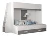 Stapelbed Hartford 357 (Wit + Grijs met glans + Glanzend wit)