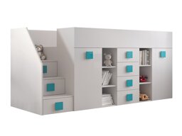 Hoogslaper Hartford 366 (Wit + Glanzend wit + Turquoise)