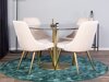 Eetkamerset Dallas 370 (Beige + Messing)