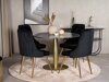 Eetkamerset Dallas 370 (Zwart + Gouden)