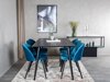 Eetkamerset Dallas 1335 (Blauw + Zwart)