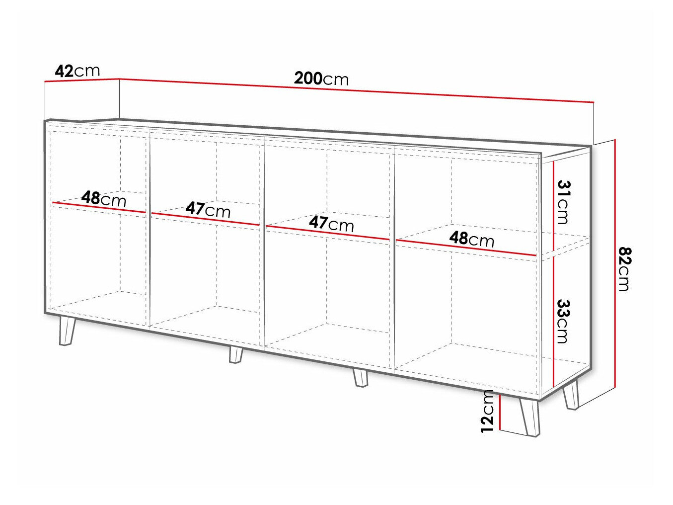 Skænk Charlotte 173 (Hvid)