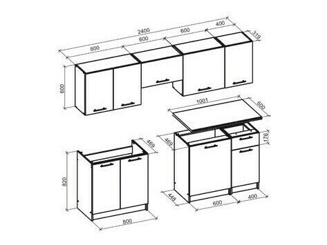 Køkkensæt Houston 856 (Antracit + Craft egetræ)