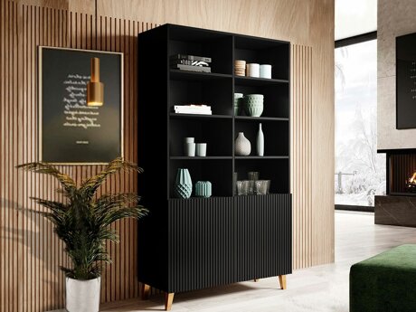Boekenkast Dicto I (Zwart + Gouden)