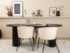 Eetkamerset Dallas 3313 (Zwart + Beige)