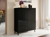 Dressoir Charlotte 179 (Zwart + Glanzend zwart)