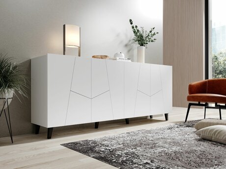 Dressoir Charlotte 180 (Wit + Zwart)