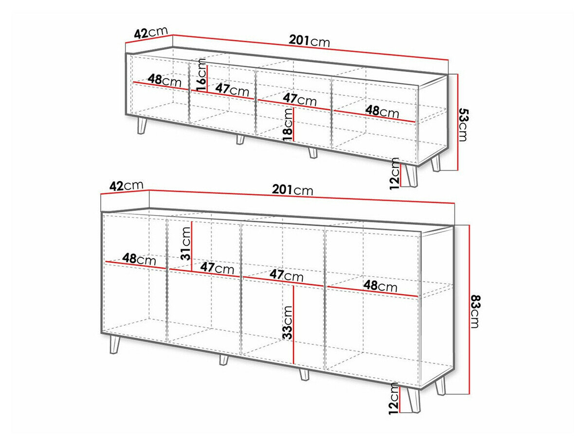 Stuemøbelsæt Charlotte 182 (Sort + Craft egetræ)