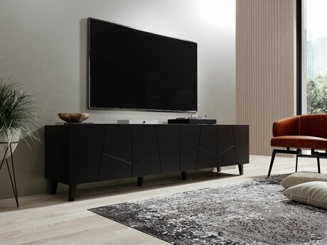 TV-állvány Charlotte 181 (Fekete)