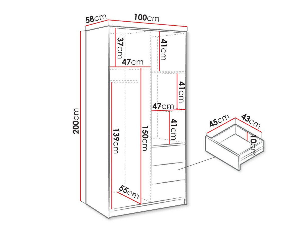 Garderobeskab Collis III (Wotan eg)