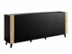Dressoir Charlotte 183 (Zwart + Craft eiken)