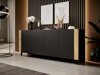 Dressoir Charlotte 183 (Zwart + Craft eiken)