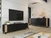 Dressoir Charlotte 183 (Zwart + Craft eiken)