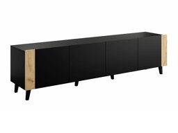 TV-meubel Charlotte 184 (Zwart + Craft eiken)