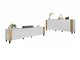 Woonkamerset Charlotte 185 (Wit + Craft eiken)