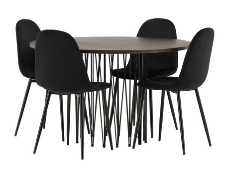 Eetkamerset Dallas 3370 (Zwart)
