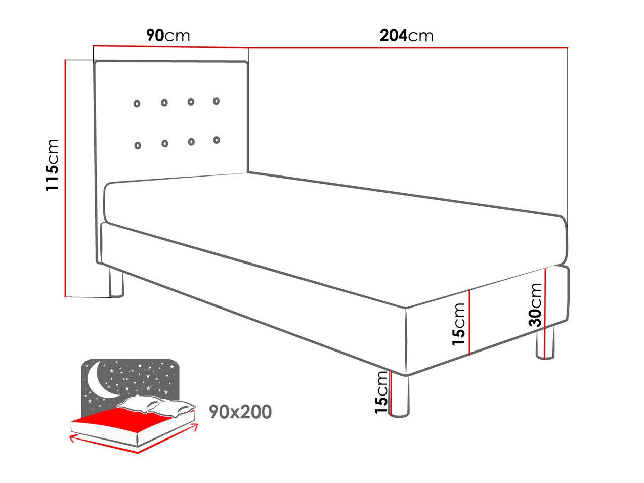 Bed Logan 100 (Solo 255)