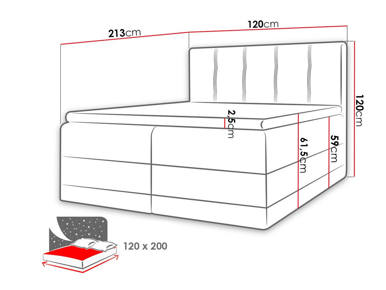 Kontinentālā gulta Villa (Kameleon 9 + Kameleon 29)