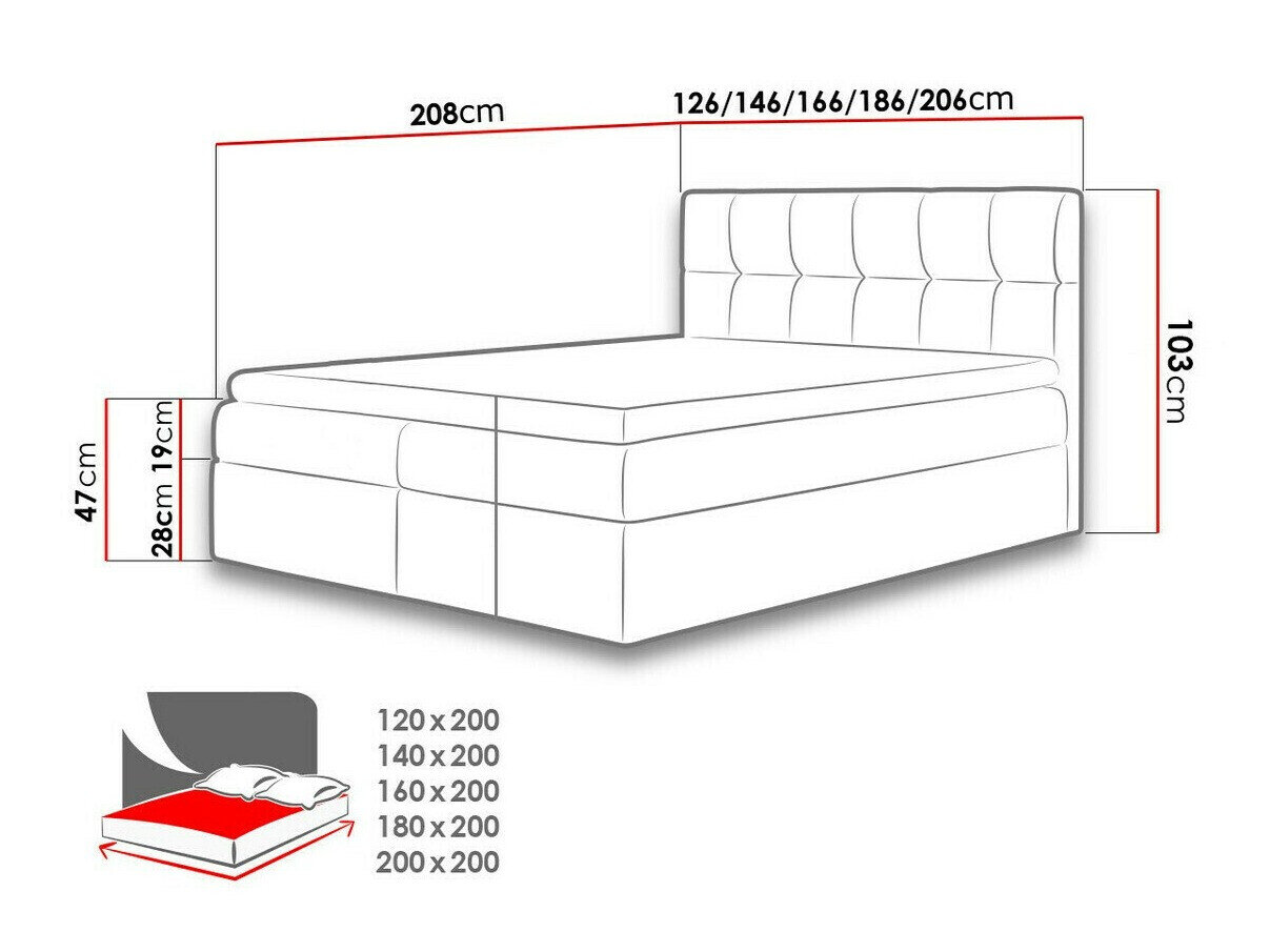 Boxspring Aedes (Soft 011)