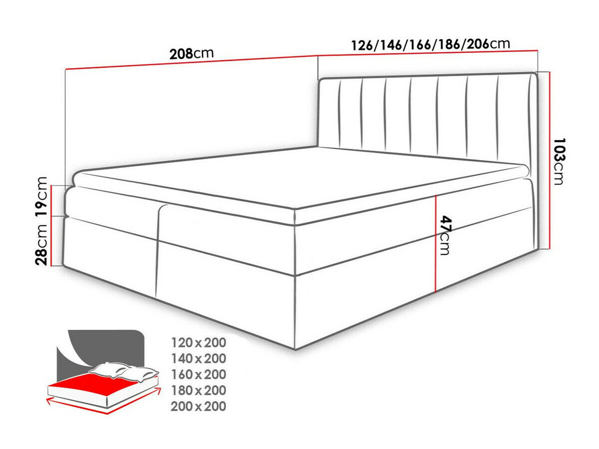 Boxspring Culina (Soft 011 + Ikar 01)