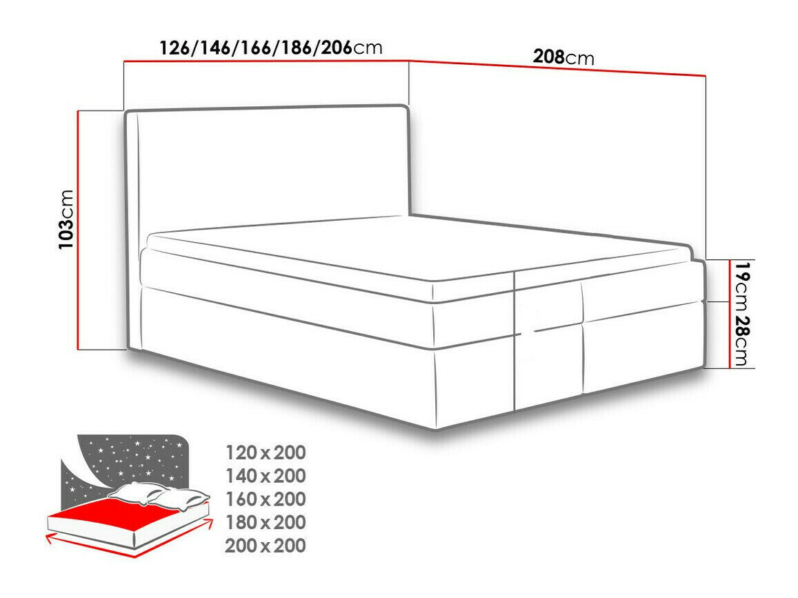 Boxspring Nix (Velluto 3)
