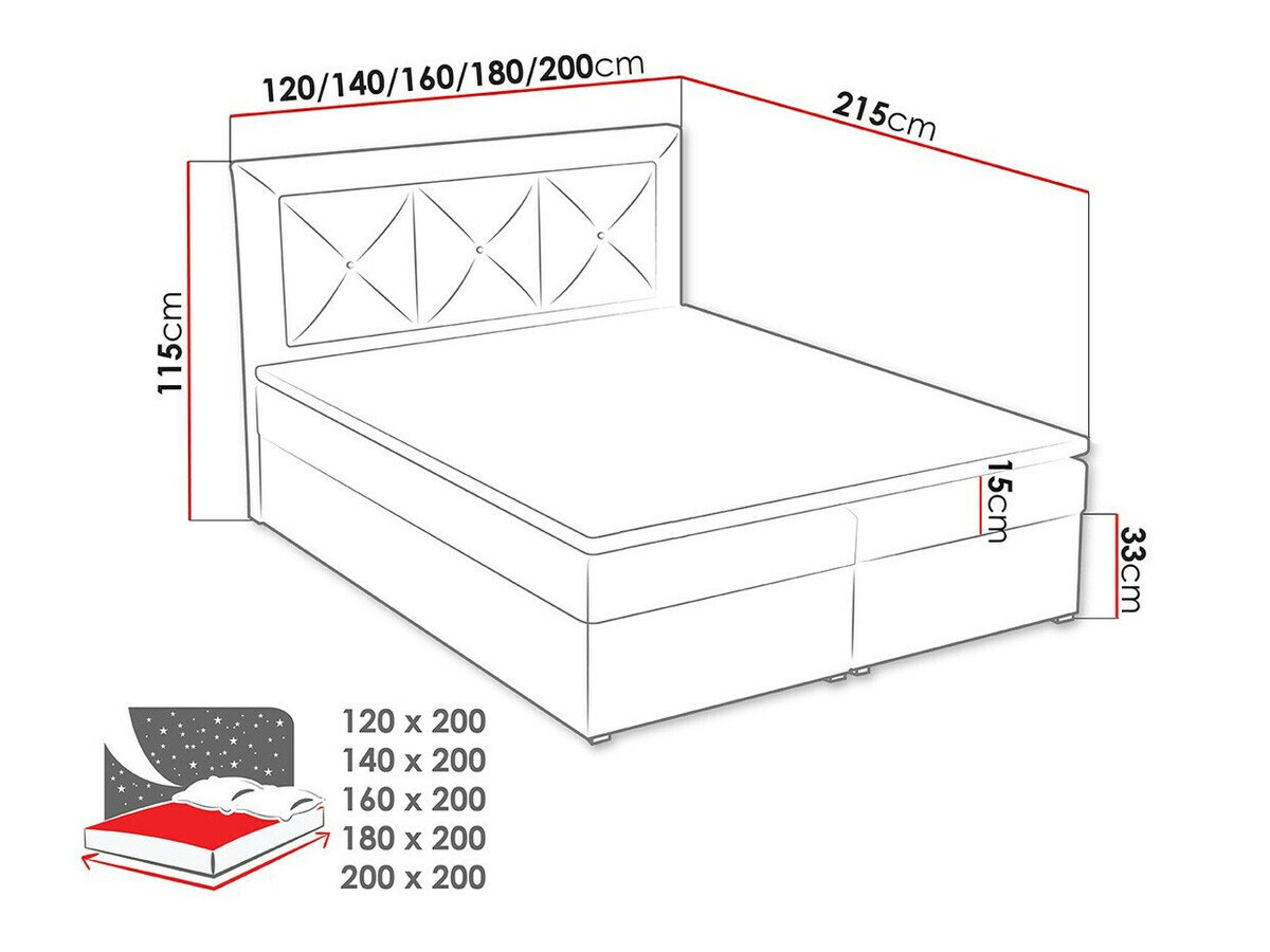 Boxspring Pomona 113 (Victoria 14 853)
