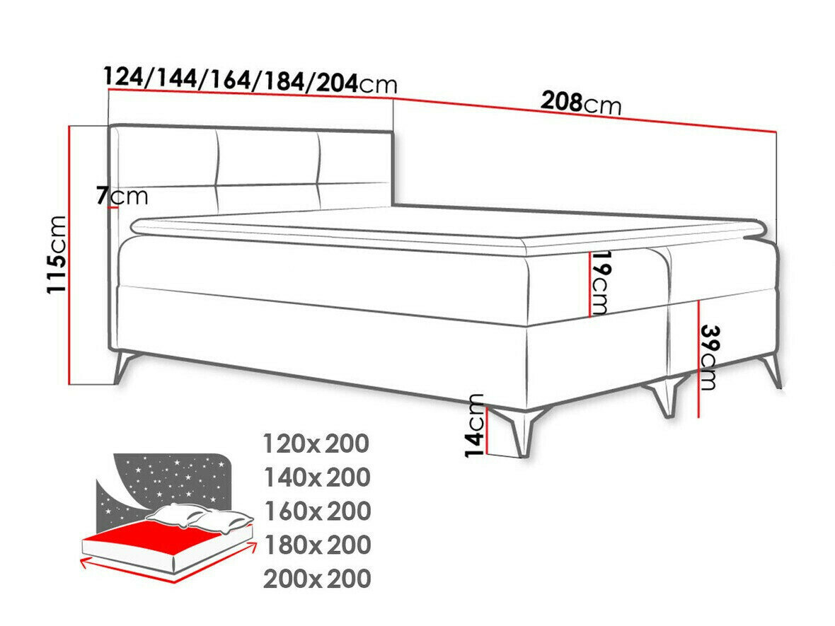 Boxspring Harena (Soft 017)