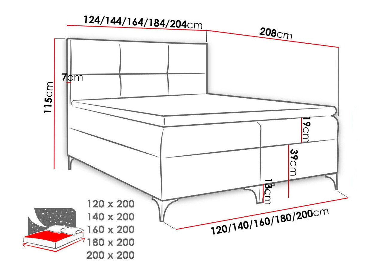 Boxspring Mare (Magic Velvet 2225)