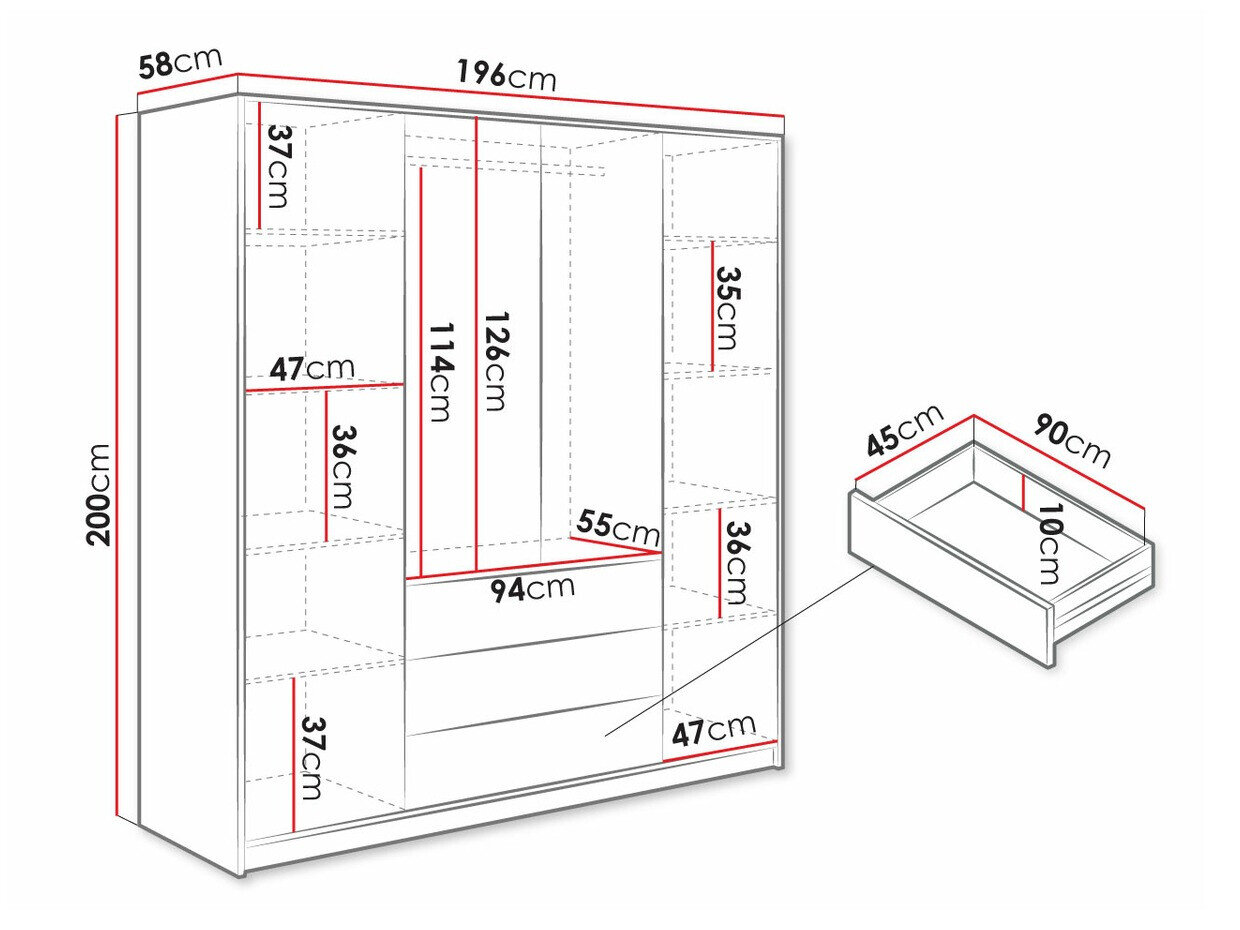 Garderobeskab Musum I (Sort + Gylden)