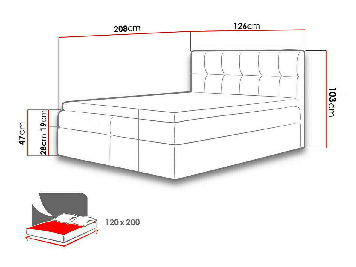 Boxspring Aedes (Rico 11)