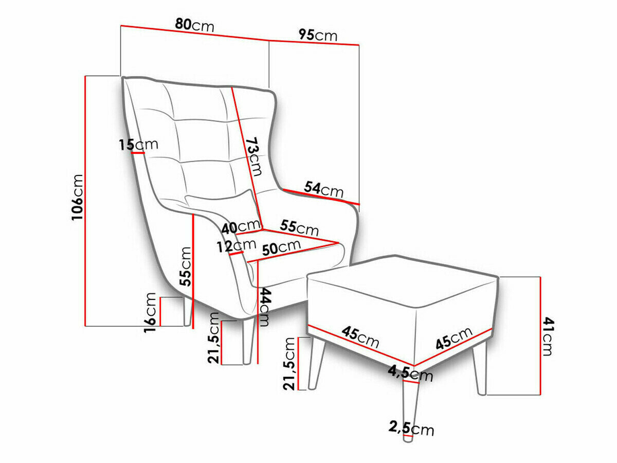 Fauteuil Comfivo Ulmus II (Kronos 07)