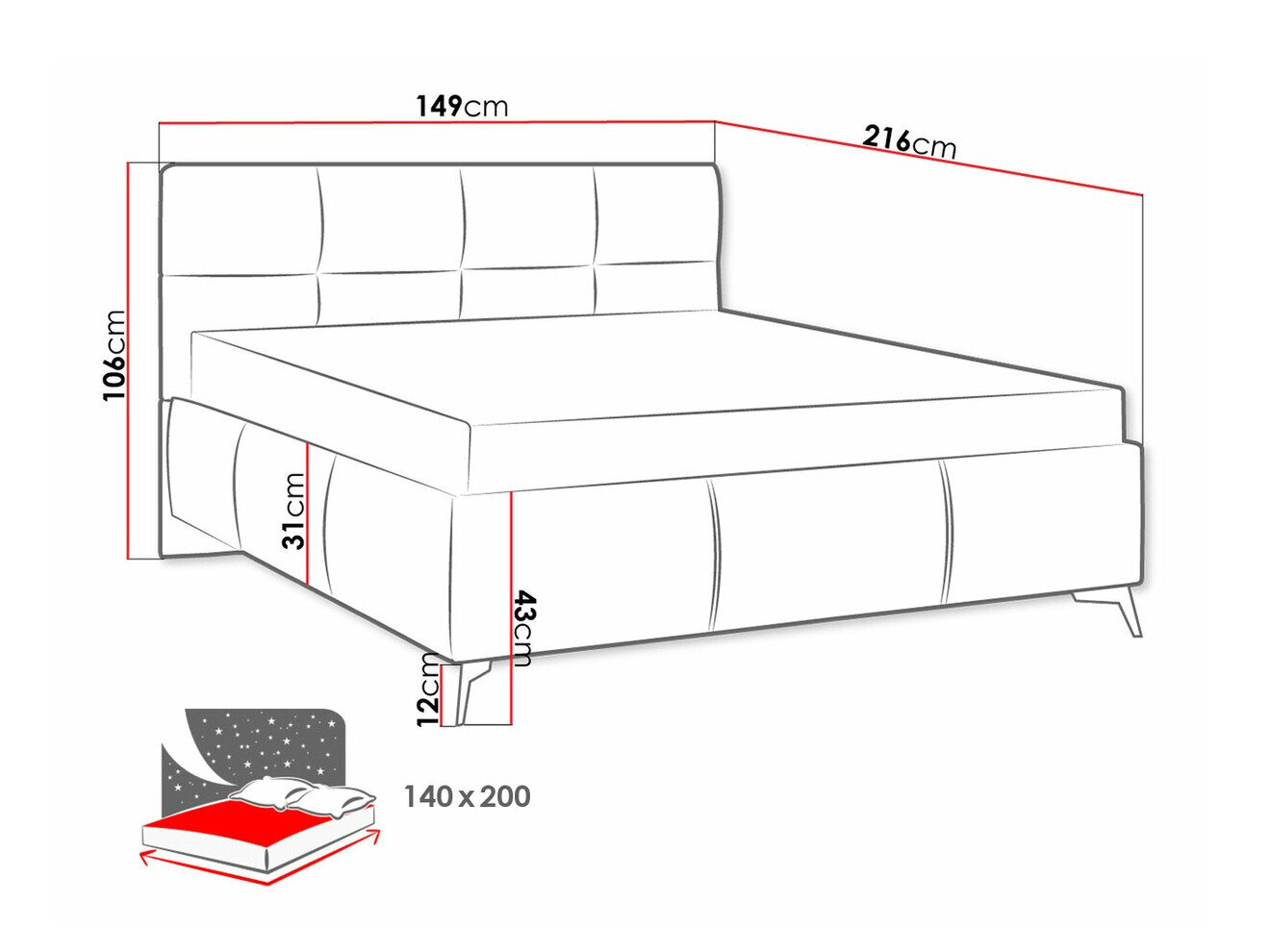 Bed ComfiDream Sorona (Fresh 01)