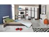 Chambre enfant complète Omaha D144 (Marron + Pin blanchi)