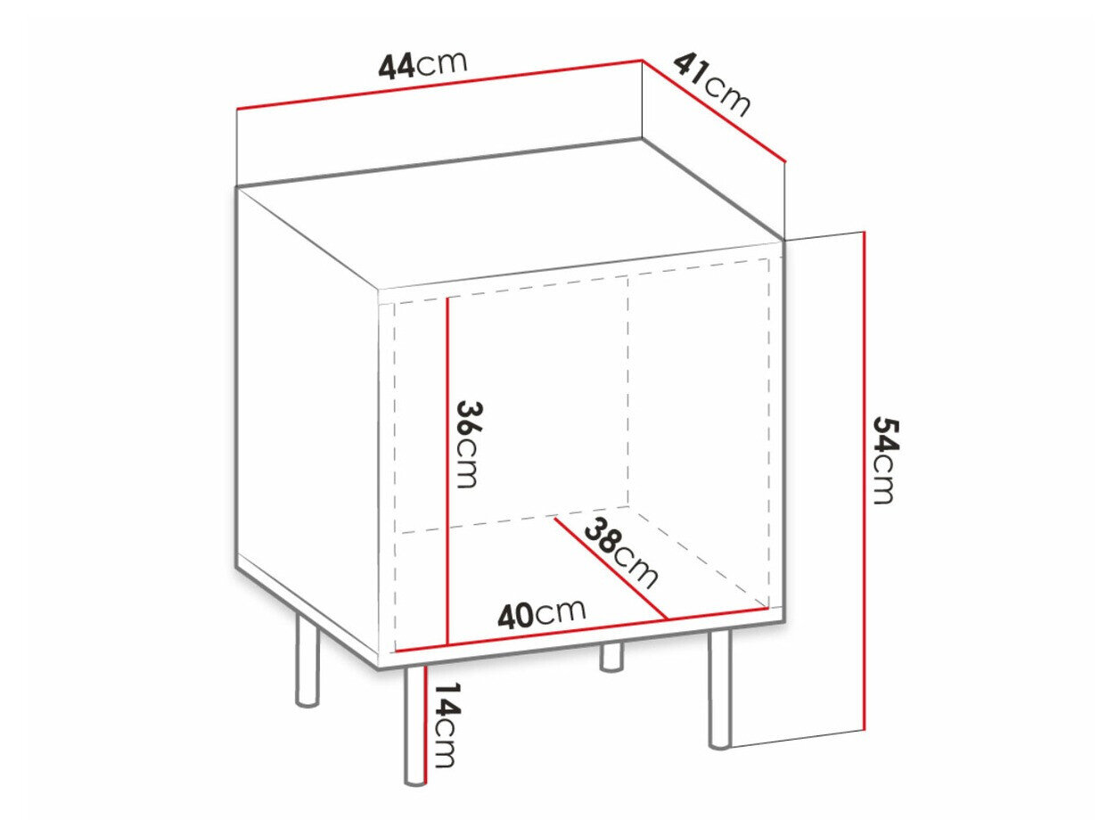 Ensemble de tables de chevet Lorelbo 102 (Noir + Doré)