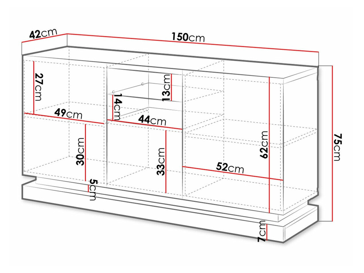 Skænk Linar (Hvid + Glansfuld hvid)