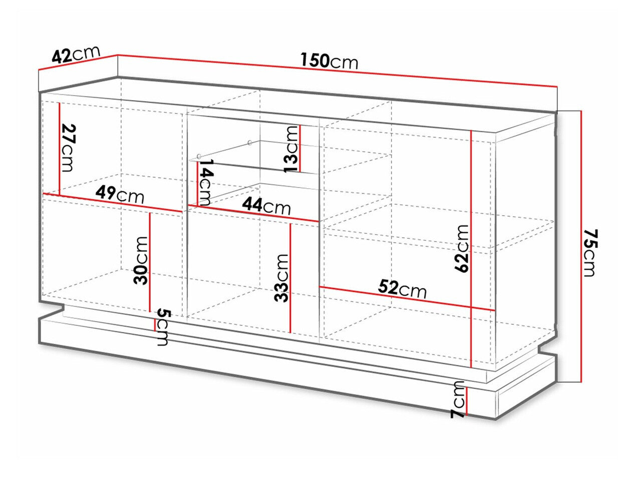 Skænk Linar (Sort + Blank sort)