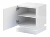 Een set nachtkastjes Linar (Wit + Glanzend wit)