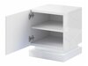 Ensemble de tables de chevet Linar (Noir + Noir brillant)