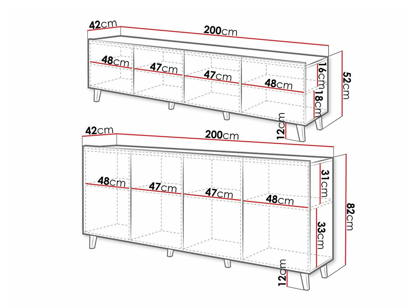 Stuemøbelsæt Charlotte 212 (Sort)