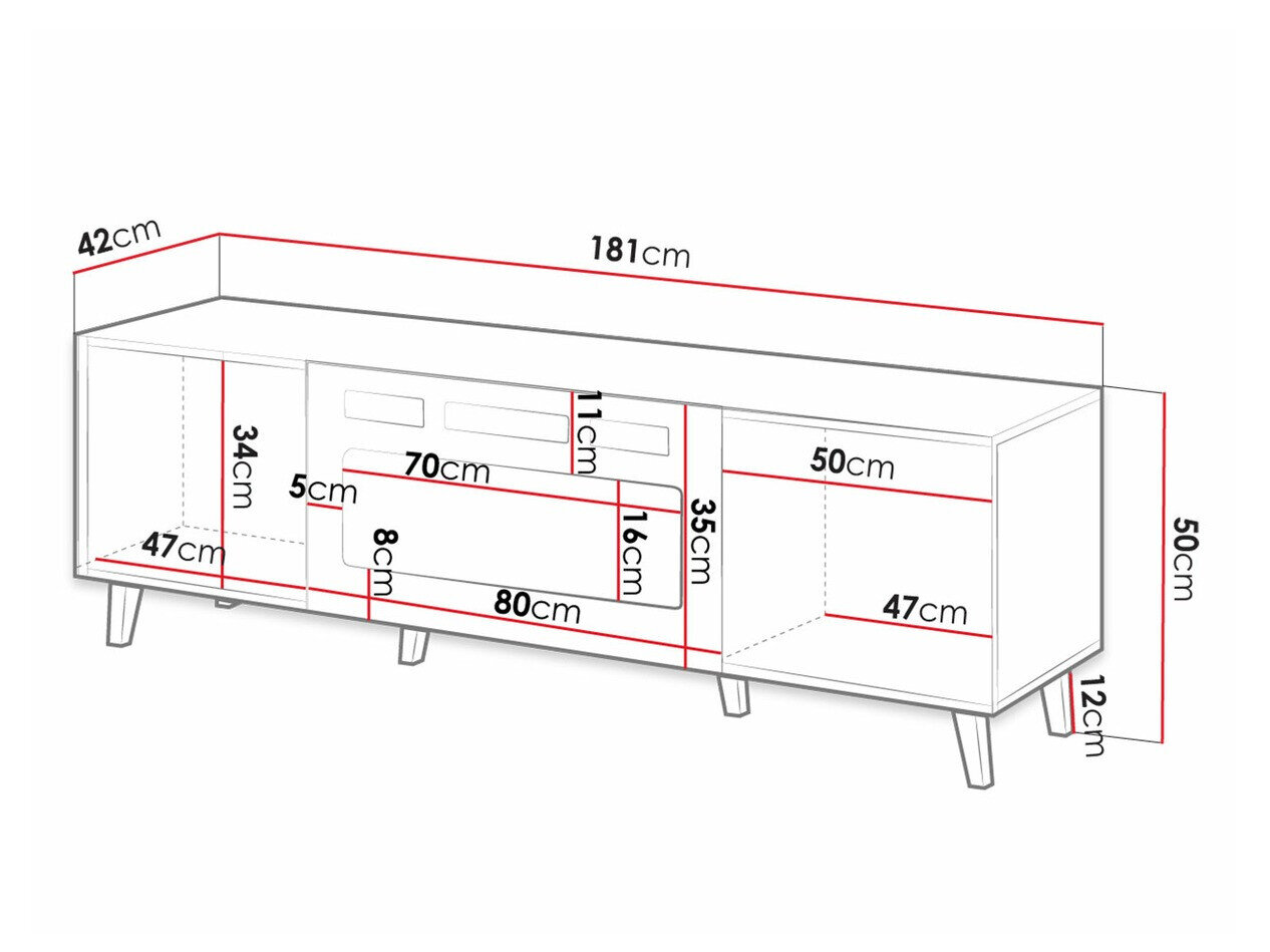 TV-bord Comes II (Antracit)