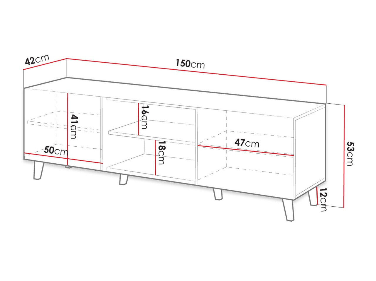 TV-bord Remeta 102 (Antracit)