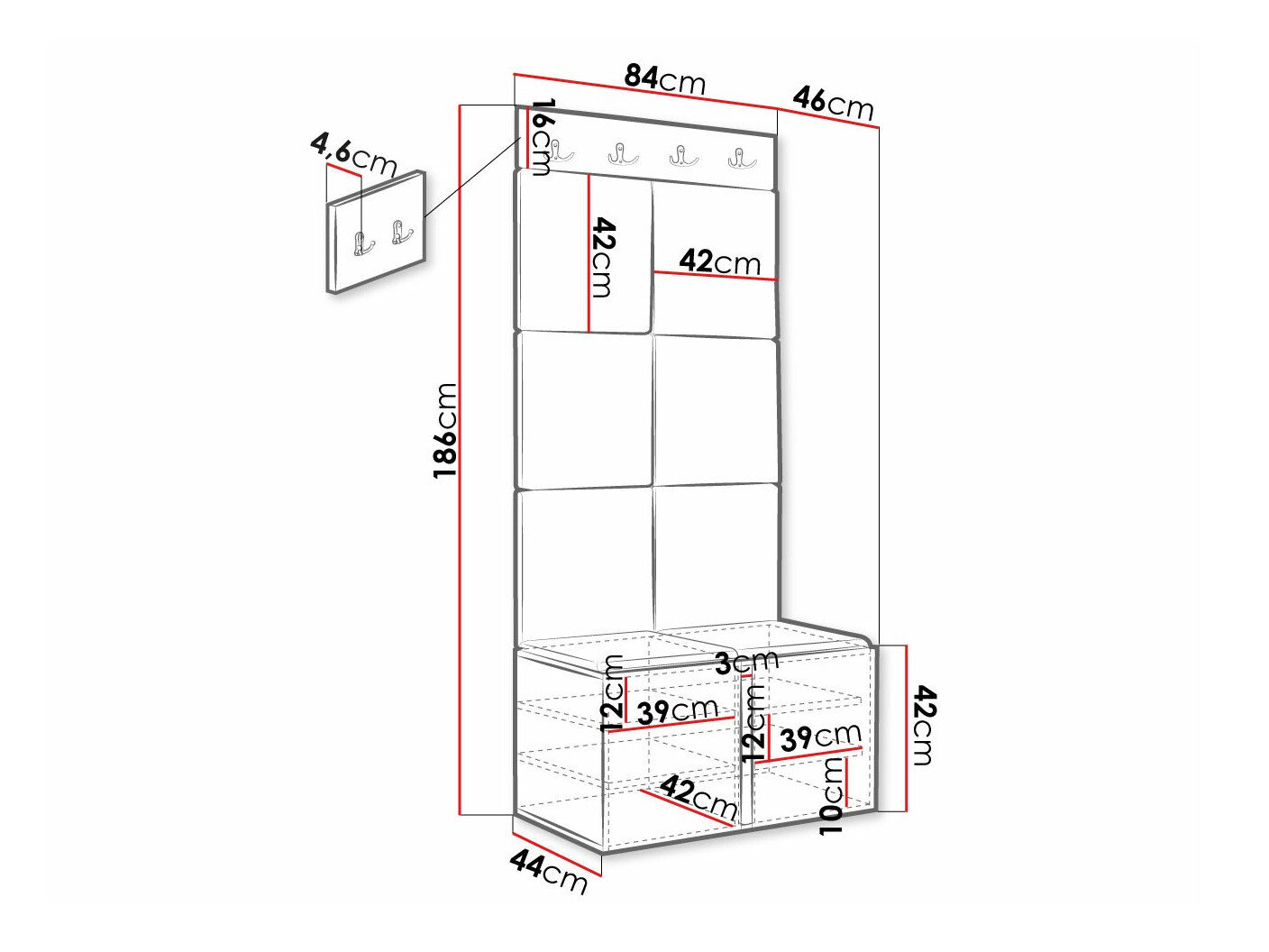 Entrésæt Hartford 375 (Hvid)