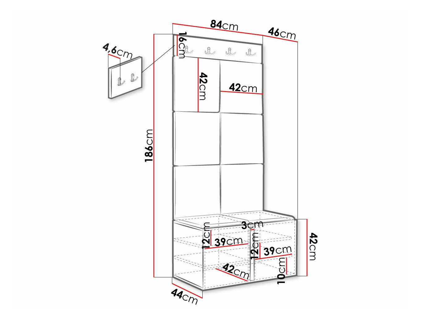 Entrésæt Hartford 375 (Hvid)