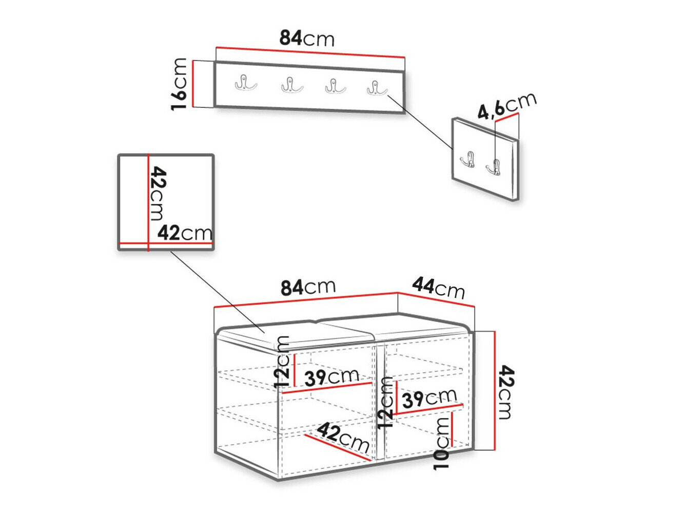 Entrésæt Hartford 376 (Hvid)