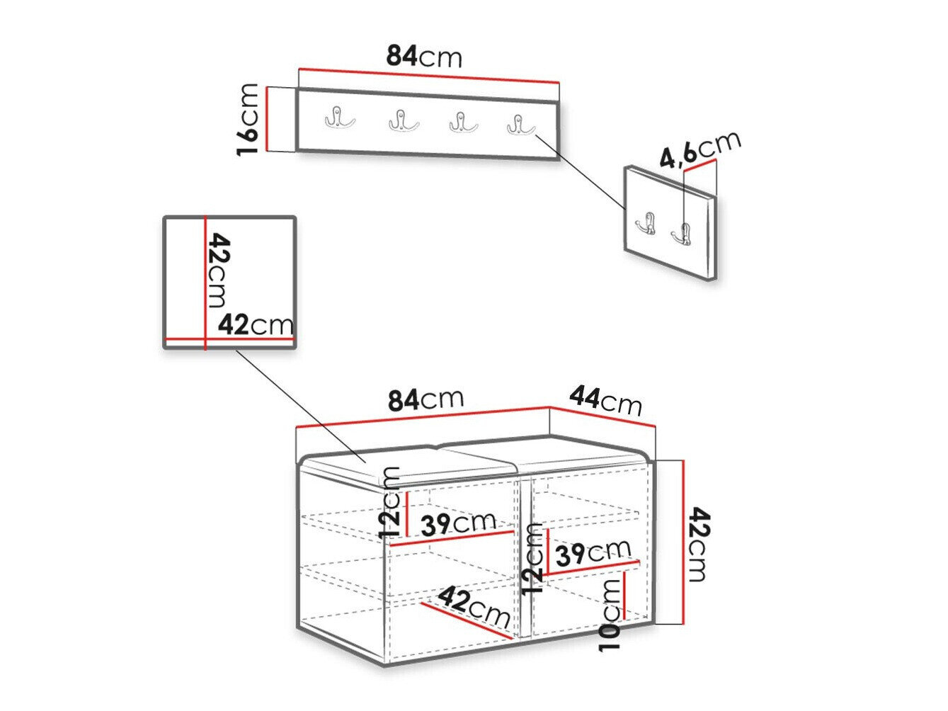 Entrésæt Hartford 376 (Hvid)