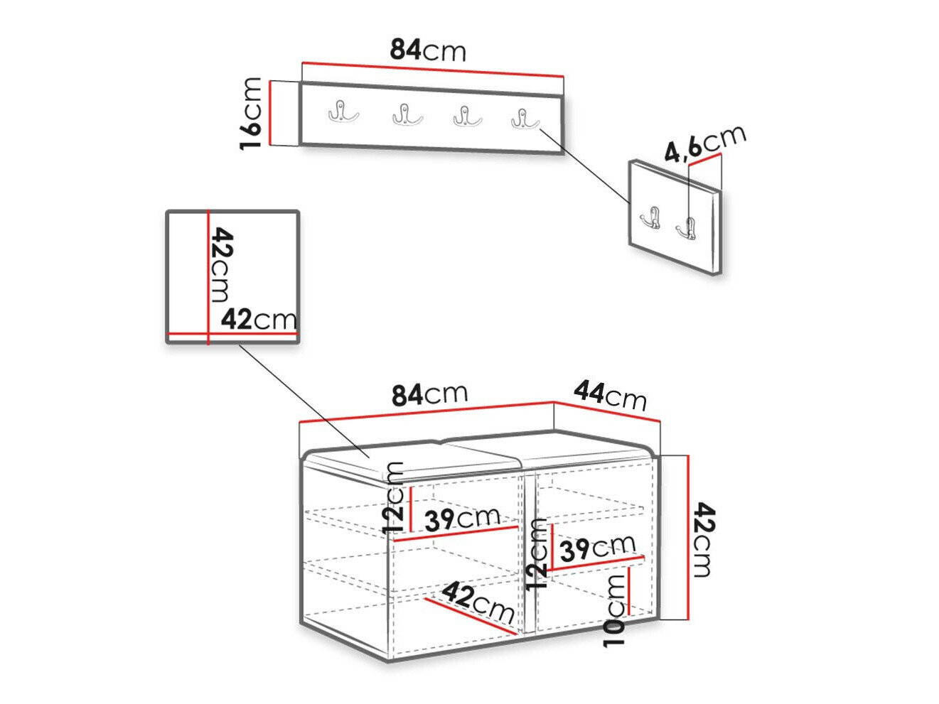 Entrésæt Hartford 376 (Hvid)