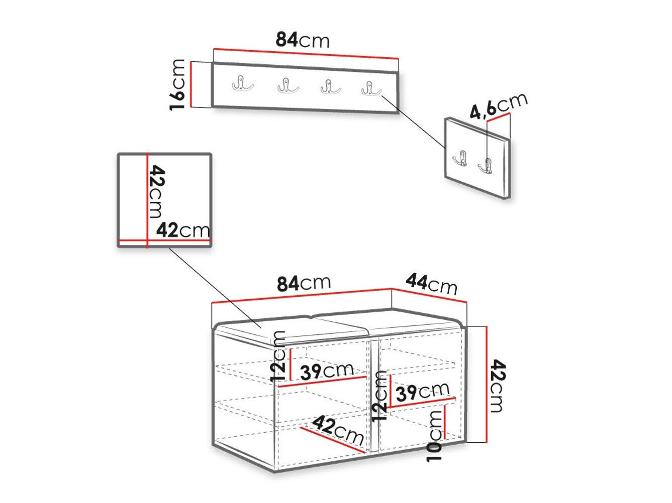 Entrésæt Hartford 376 (Sort)