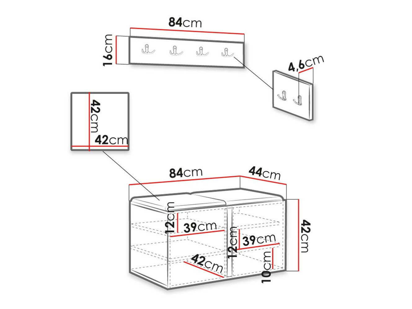 Entrésæt Hartford 376 (Sort)